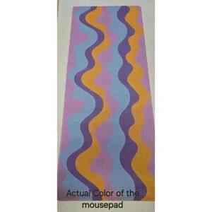 Large Wavy Stripe Mousepad Pad, pink purple and‎ orange